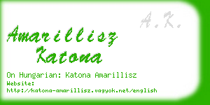 amarillisz katona business card